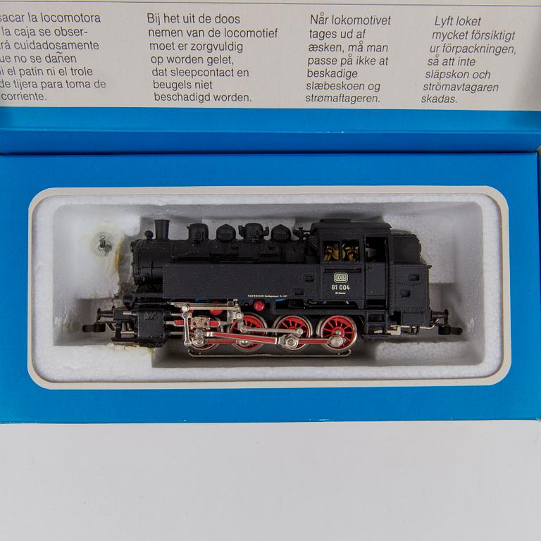 MÄRKLIN, 4 stycken lok, skala H0 Tyskland, 1970-tal.
