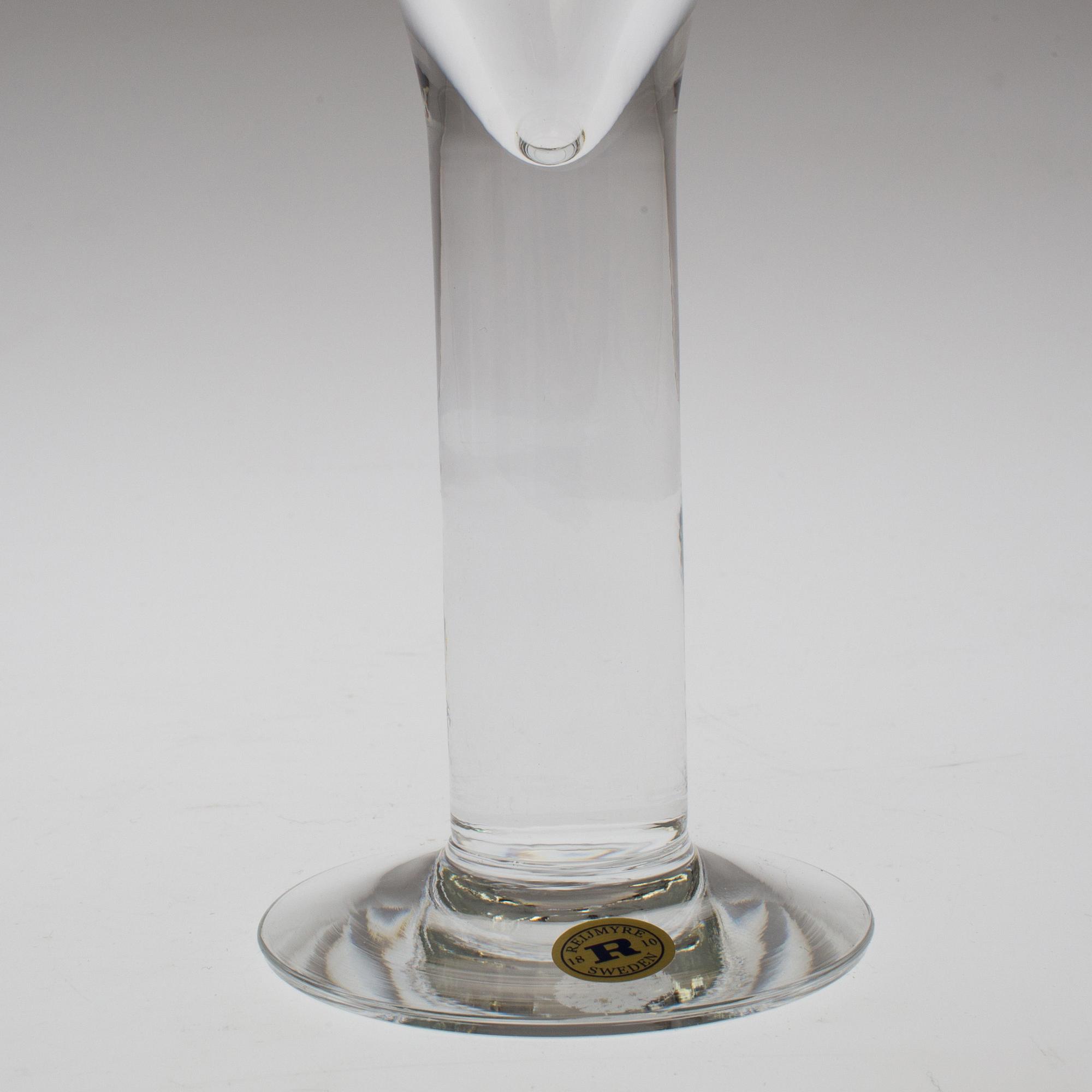VINGLAS, 12 st, "Basic", Margareta Hennix, Reijmyre Glasbruk.