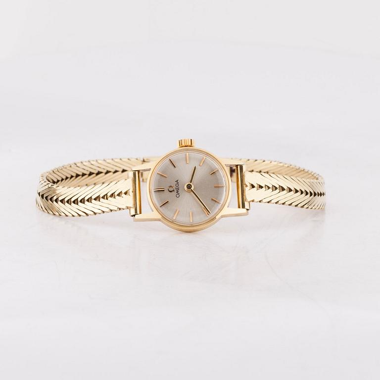 ARMBANDSUR, dam, Omega, 14K guld. 1960-tal. Vikt tot. 25 g.