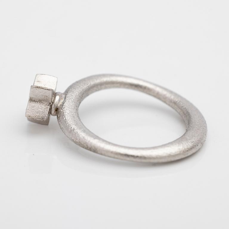 Ole Lynggaard, Ring, “Love”, 18K white gold with brilliant-cut diamonds, designed by Charlotte Lynggaard.