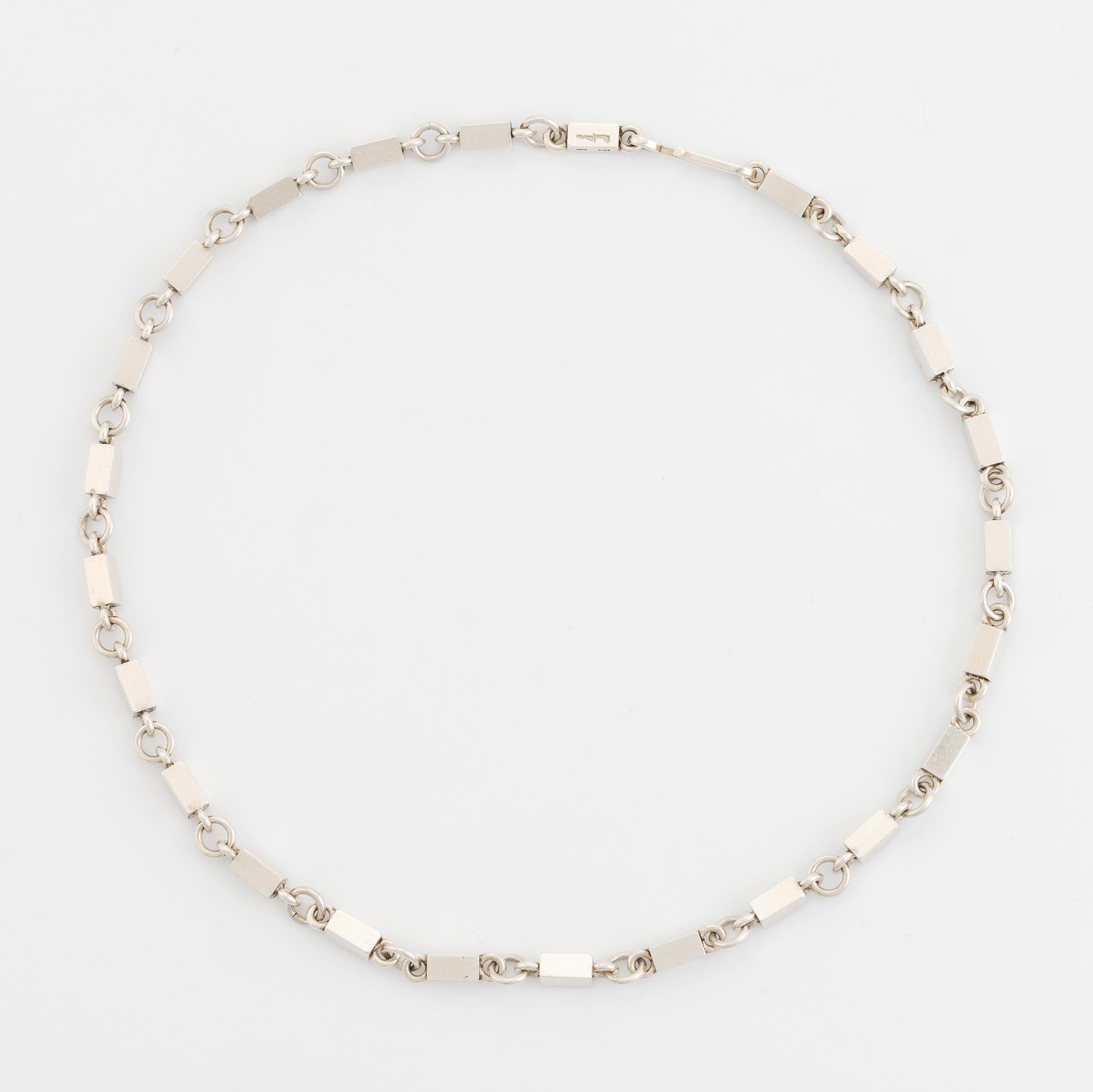Wiwen Nilsson, a sterling silver necklace, Anders Nilsson, Lund 1964.