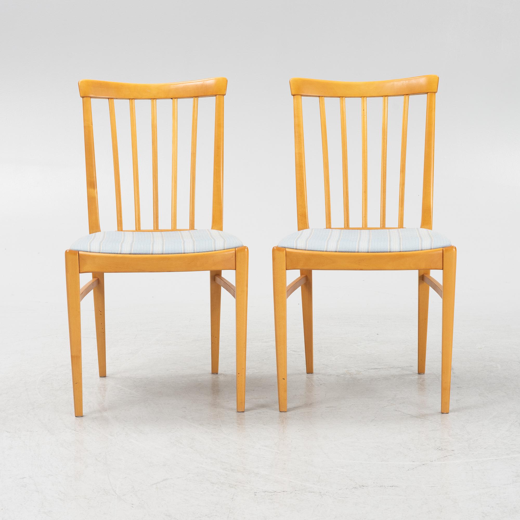 Carl Malmsten, matbord och stolar,  6 st, "Herrgården", "Åfors Möbelfabrik, 1900-talets andra hälft.