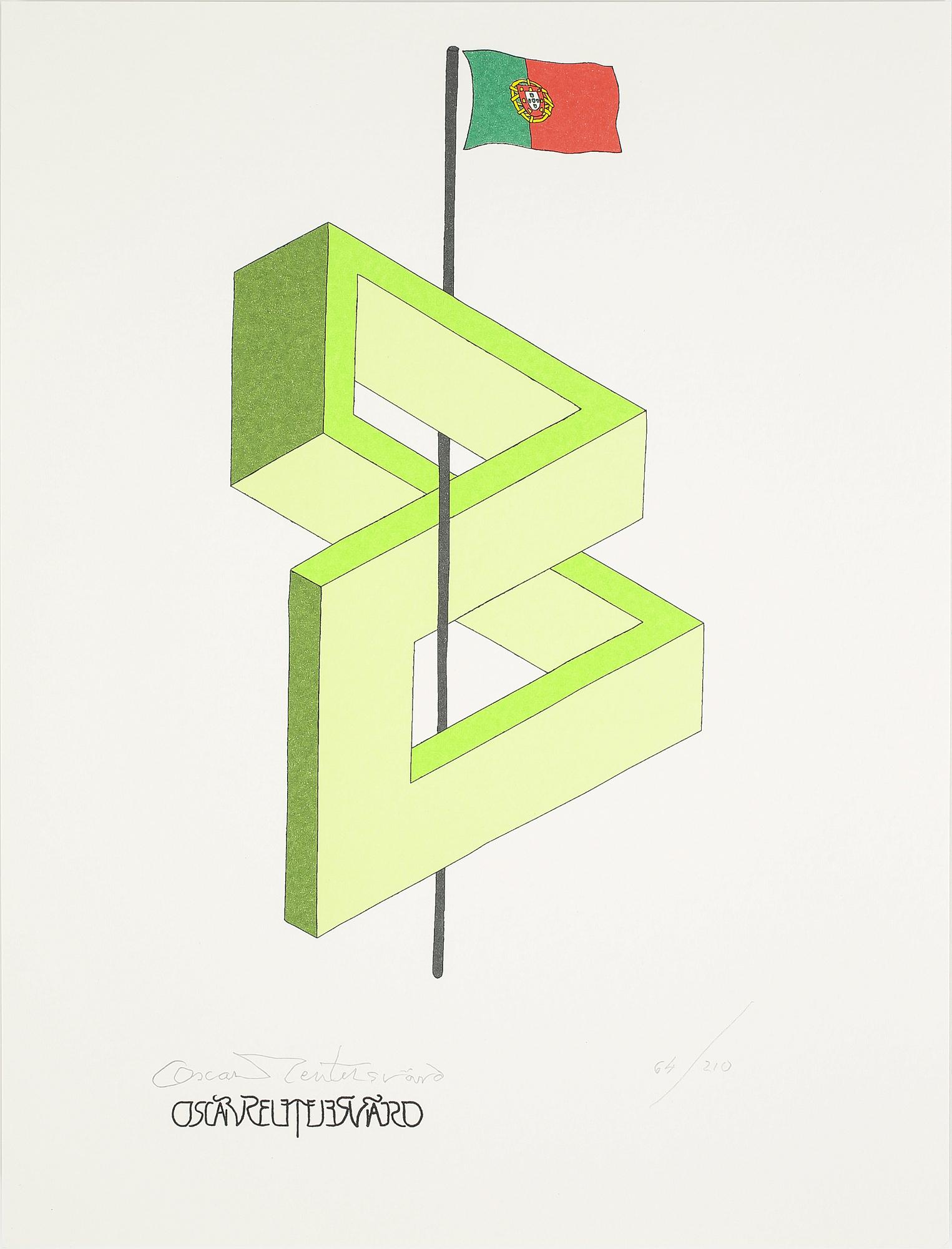 OSCAR REUTERSVÄRD, 14 st, mapp av färglitografier, signerade och numrerade 64/210.