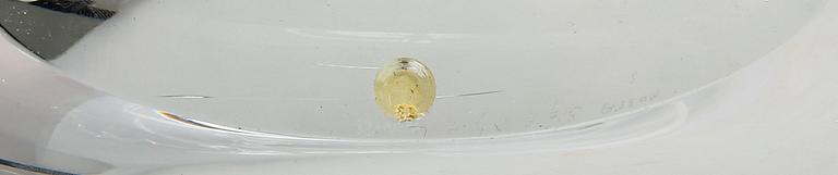 Sigurd Persson, Bowl / dish, Kosta, signed, numbered, Unique.