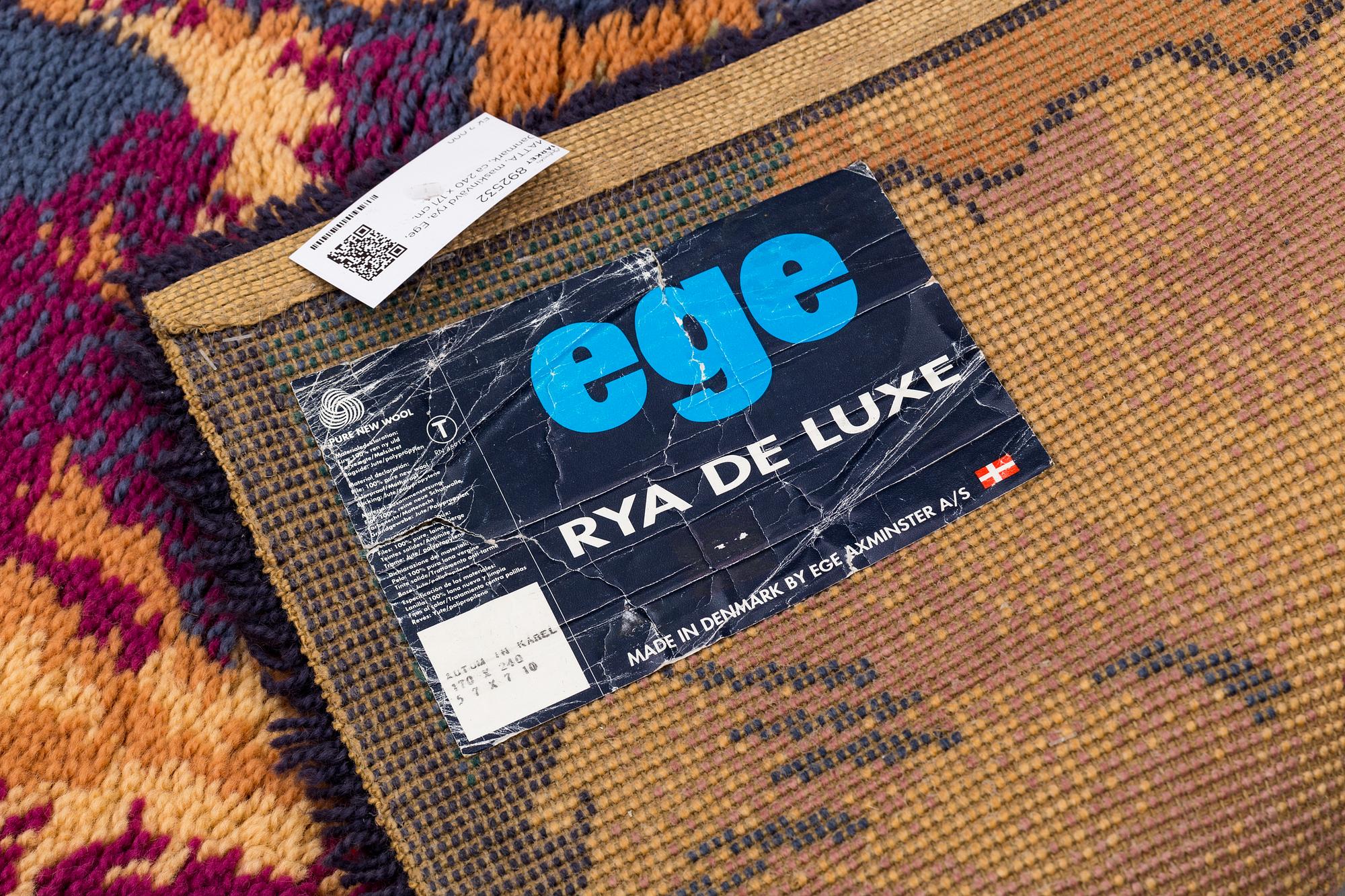 A CARPET, machine woven, Ege, Denmark, around 240 x 171 cm.