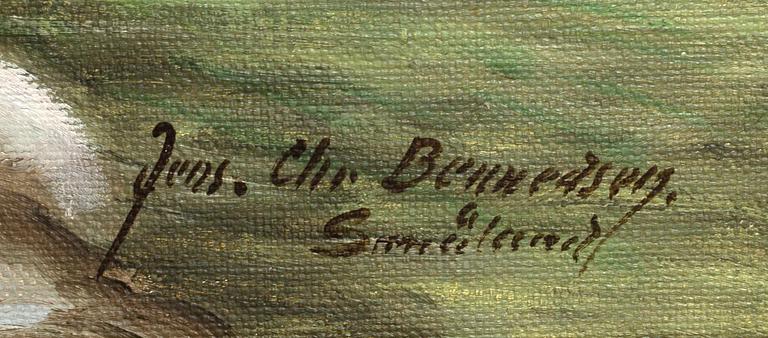 Jens Christian Bennedsen, a signed oil on canvas.
