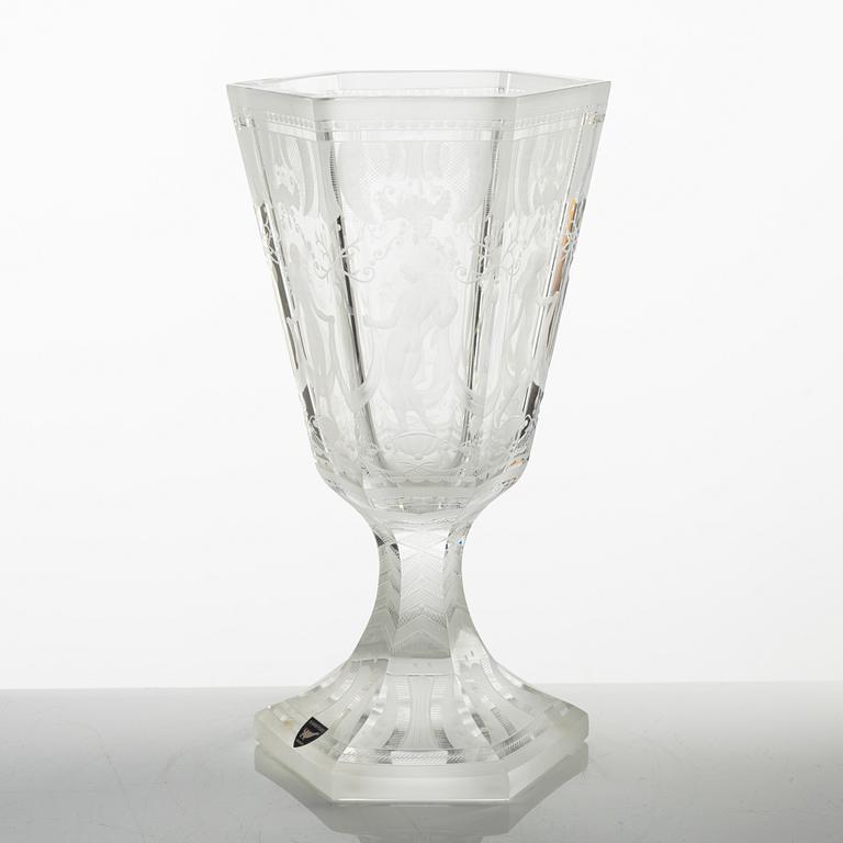 Simon Gate, a 'Sex Gracer' glass goblet, Orrefors.