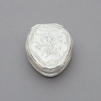 A Swedish 18th century parcel-gilt snuff-box, marks of Jacob Lampa, Stockholm 1759.
