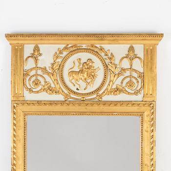 A late Gustavian mirror possibly by Carl Corssar, early 19th Century.