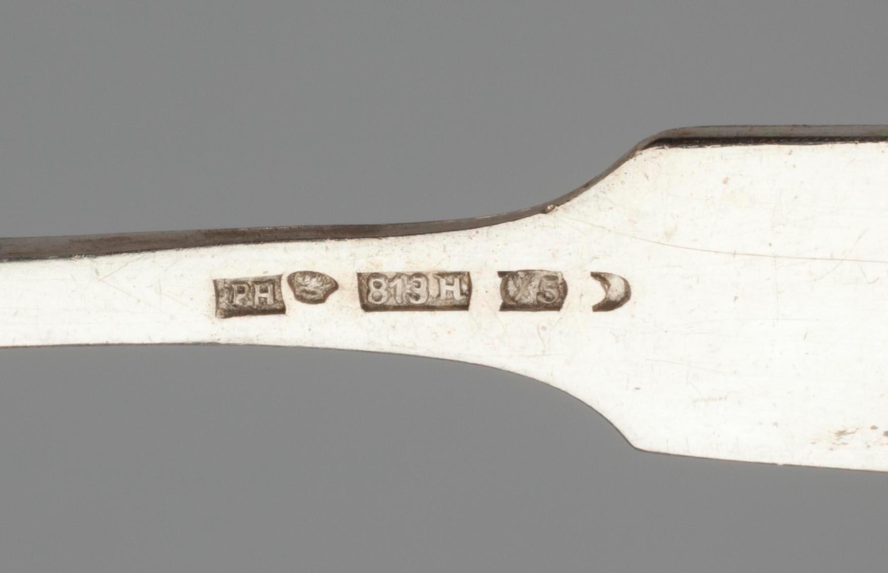 BESTICK, 27 st, silver, "Musslan", olika finska stämplar, 1900-tal. Vikt tot. 384 g.