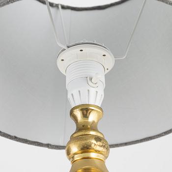 A pair of brass table lights, Nybro Armaturfabrik, 1970's.