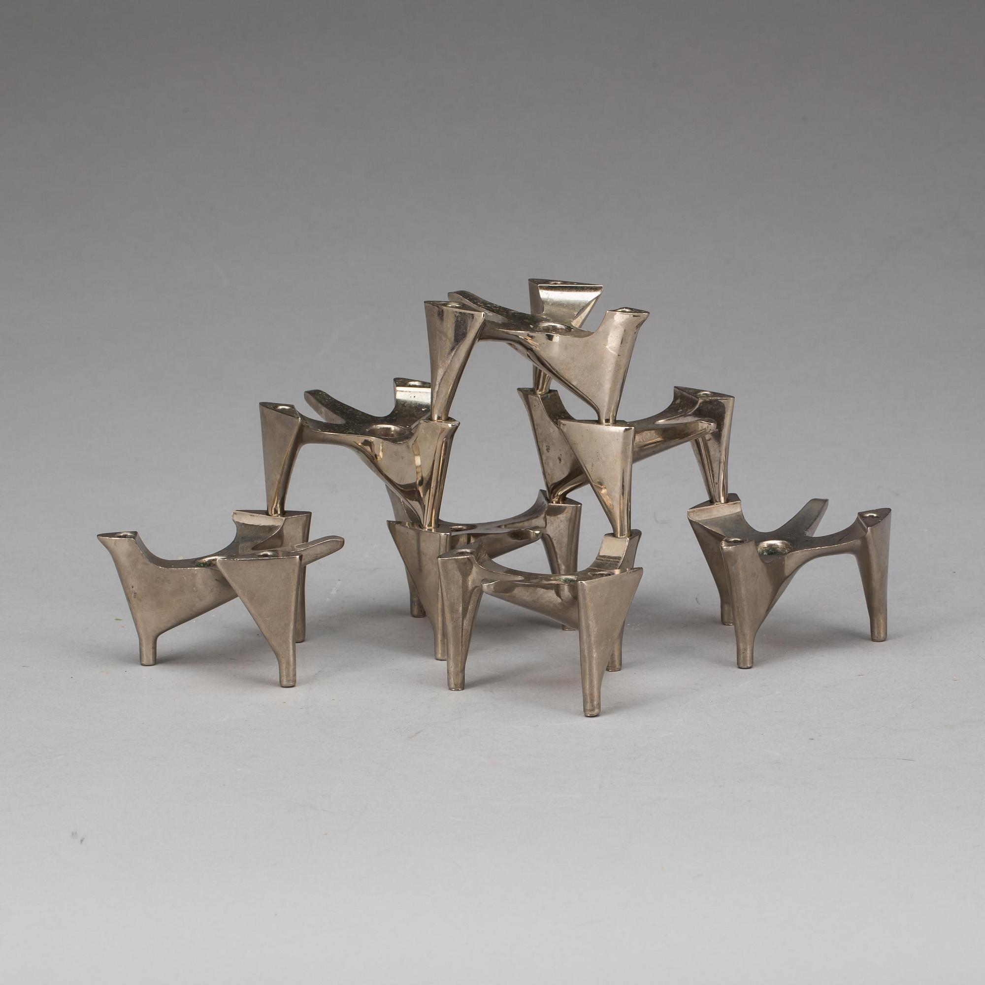 LJUSSTAKAR, 7 st, "Vogelflug", Hammonia Motard, Tyskland. 1900-tal.