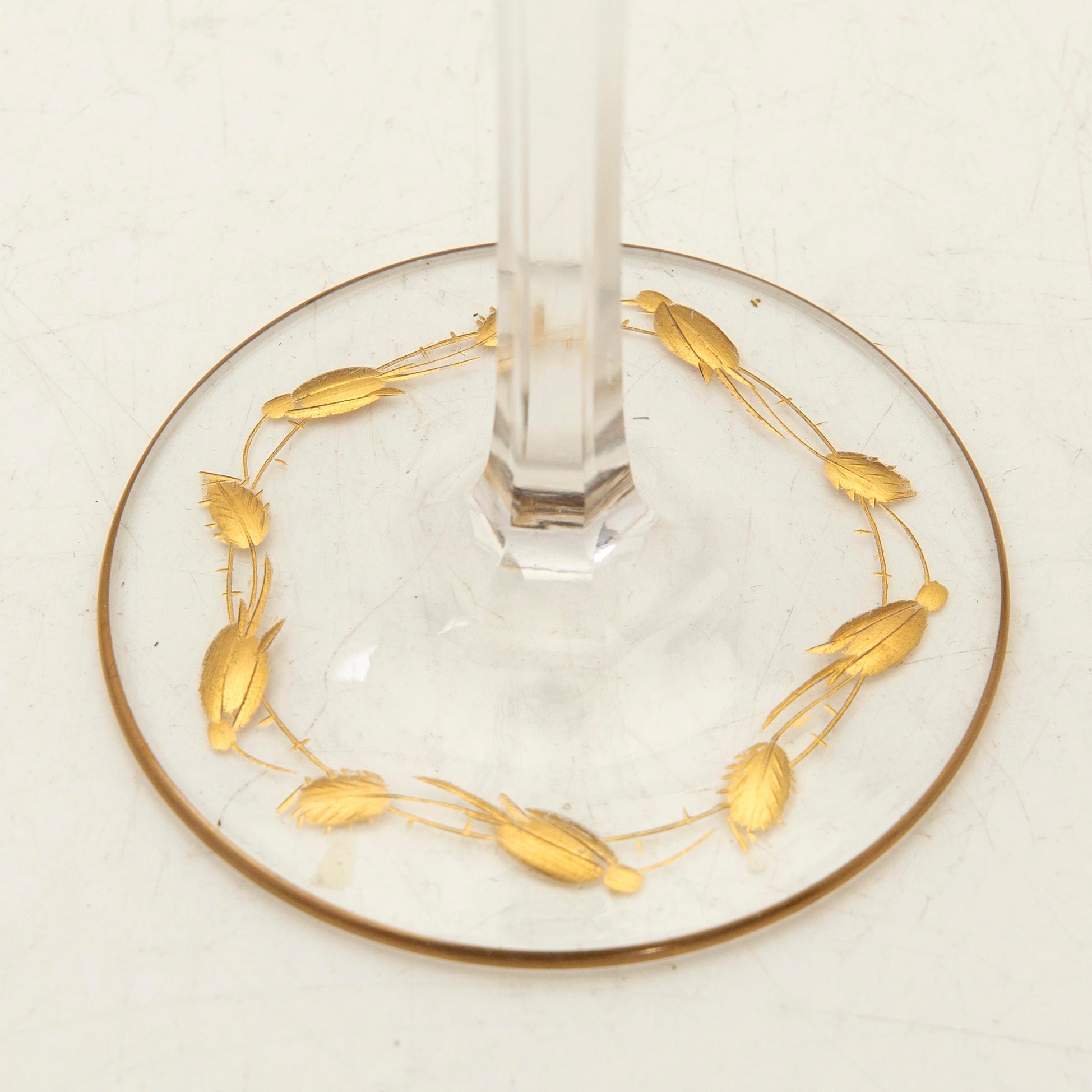 Glasservis, 33 + 2 delar, "Paula", Moser, Tjeckien, 1900-talets slut.