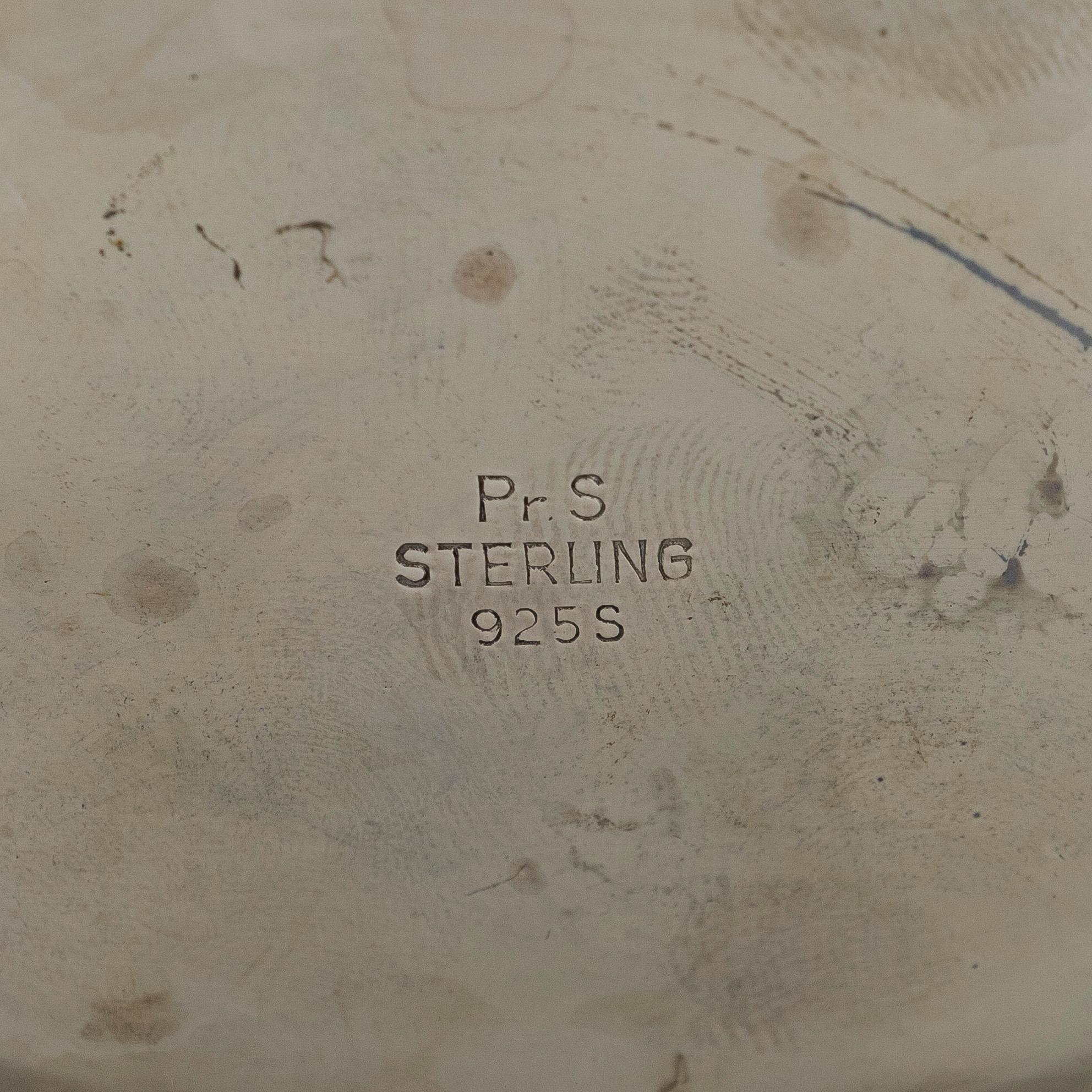 Preben Salomonsen, sockerskrin, sterlingsilver, Danmark 1900-talets senare hälft.