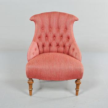 FÅTÖLJ, sk Emmafåtölj, 1800-talets slut.