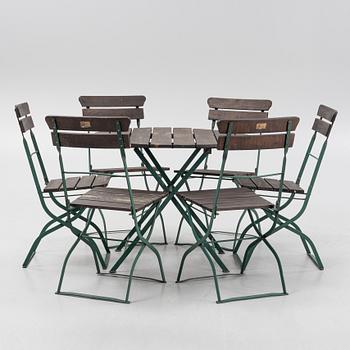 A seven-piece garden furniture suite, Tuve Osby Sweden, second half of the 20th Century.