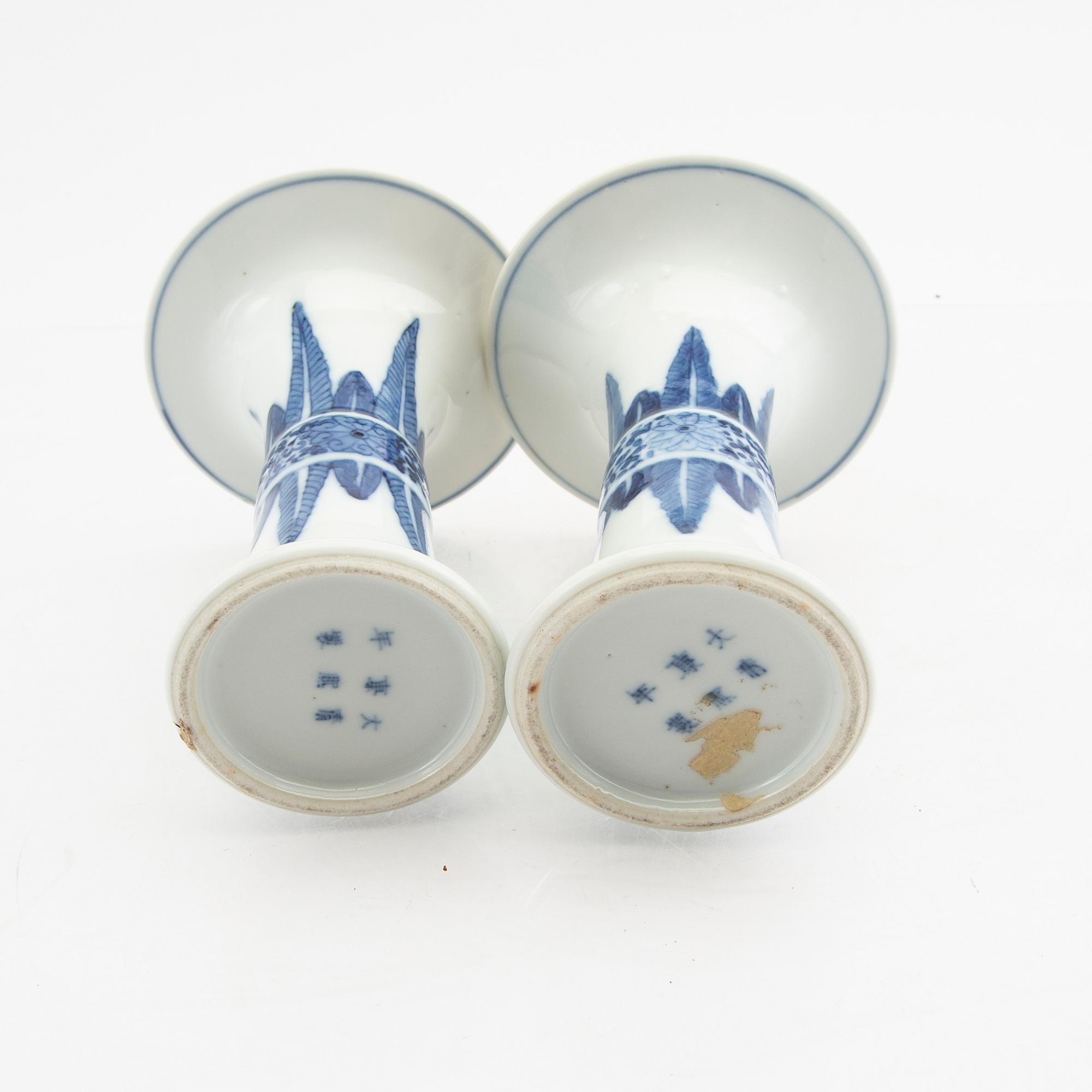 Vaser 1 par, Kina, sen Qing-dynastin porslin.