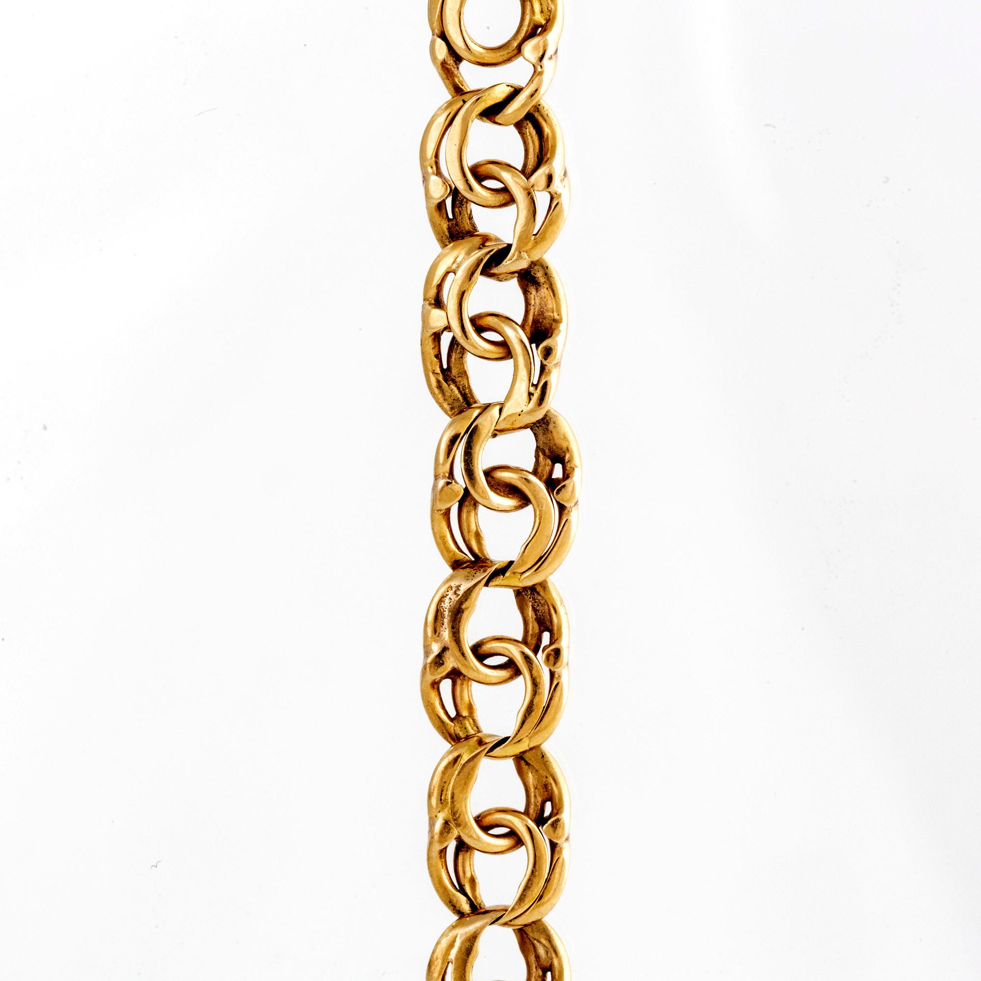Armband 18K guld Bismarck-länk Stockholm 1952.