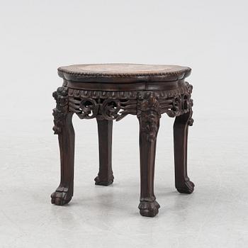 A Chinese hardwood stool, 20th Century.