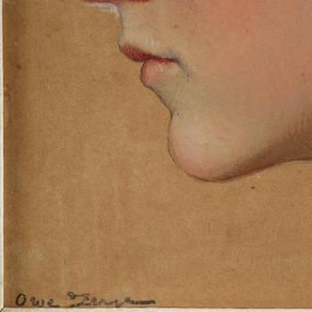 Owe Zerge, Portrait of a boy in profile.