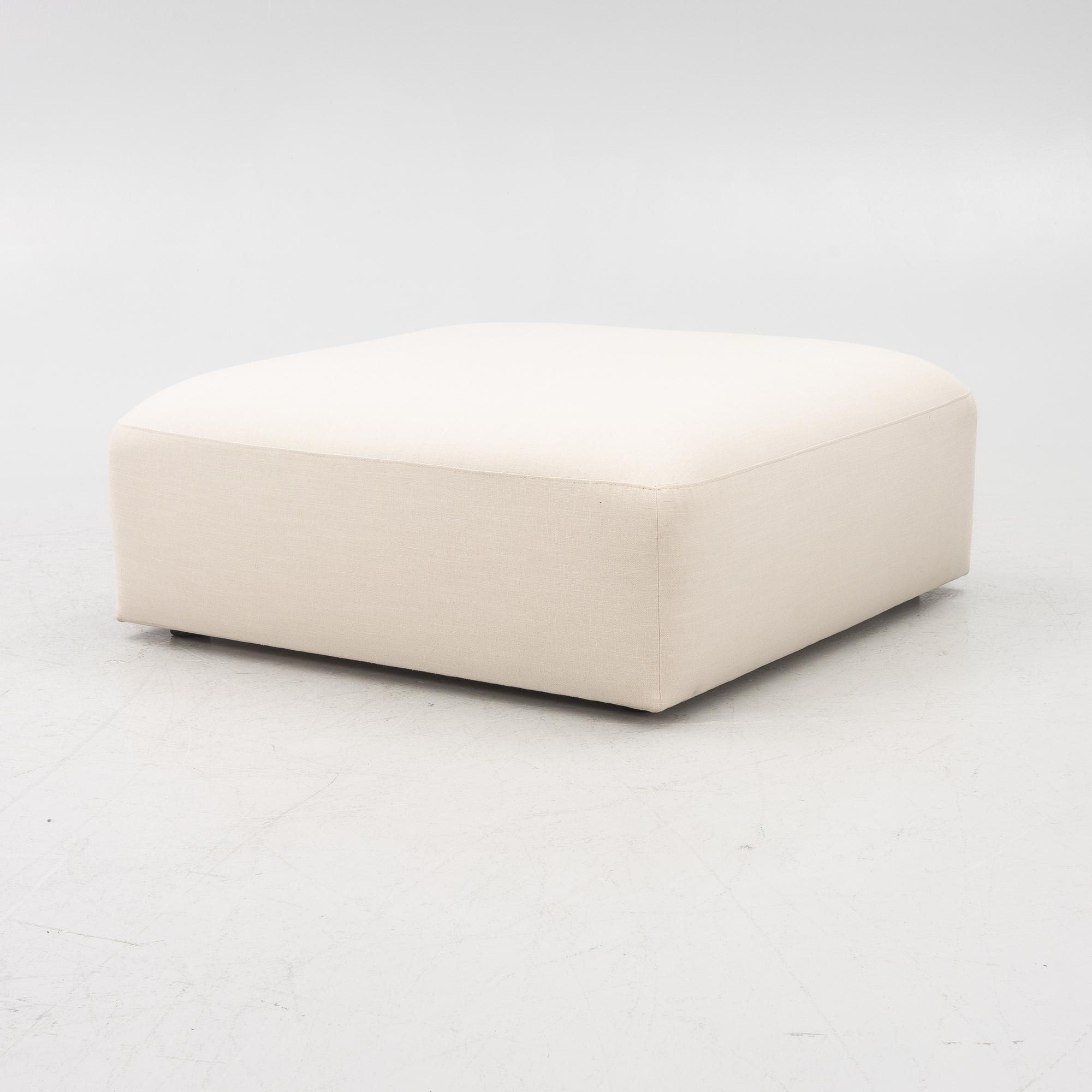 Pouf, "Rosso Ottoman Linen Look", Layered.