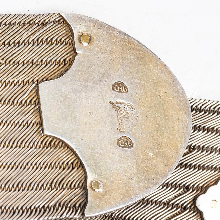 An Ottoman Empire silver belt, Turkey, circa 1880. Total weight approx. 418 g.