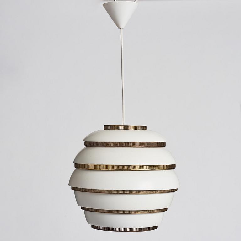 Alvar Aalto, a white lacquered "Beehive" ceiling light, Valaistustyö, Finland.