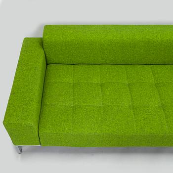 Emaf Progetti, A green 'Alfa' sofa from Zanotta, Italy.