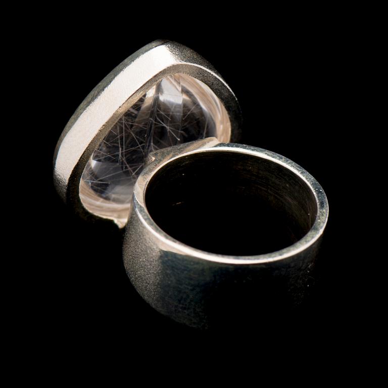 A BJÖRN WECKSTRÖM RING, "Luna", silver. Lapponia 1985.