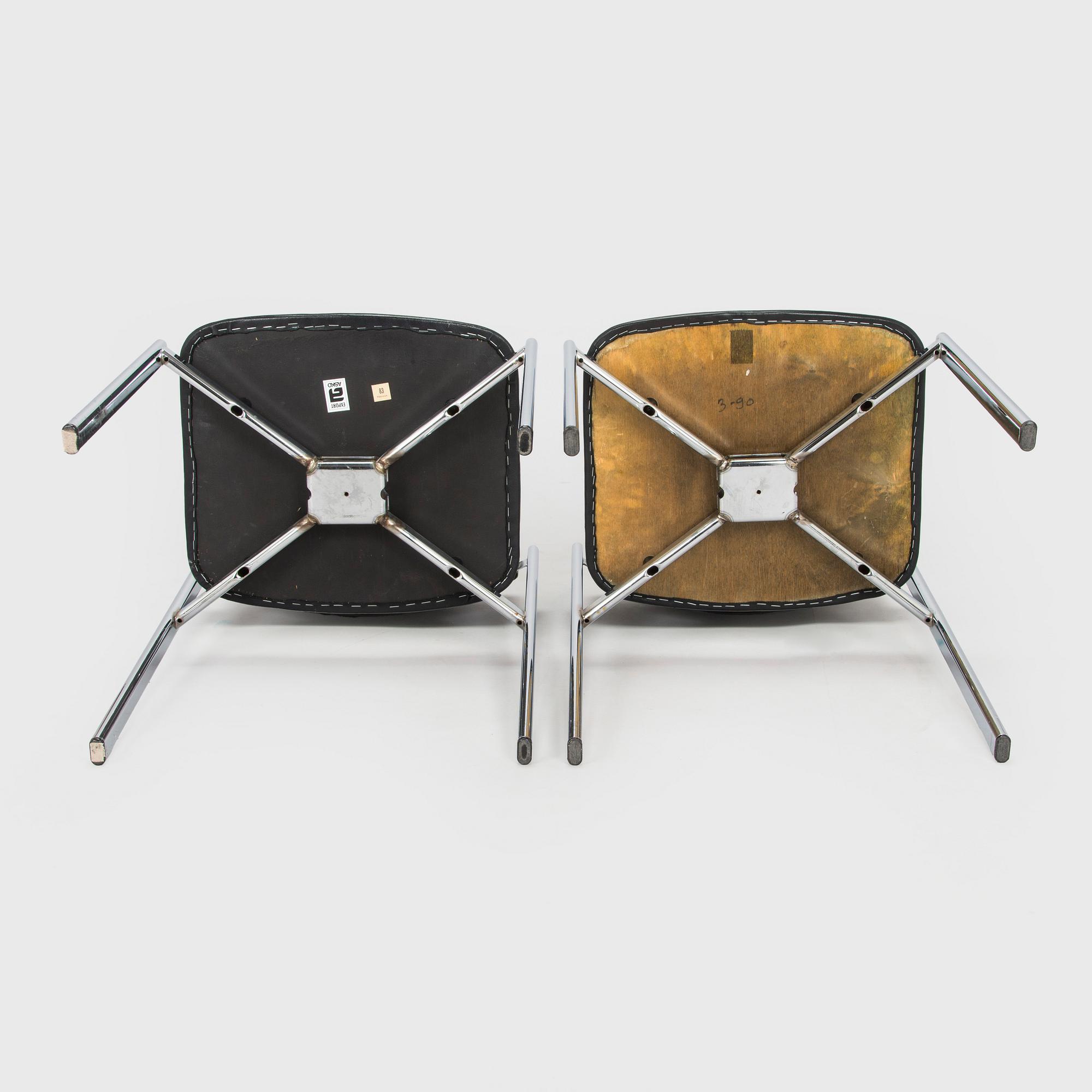 Ilmari Tapiovaara, A set of 6 chairs "Kiki" for Asko, Finland late 20th century.