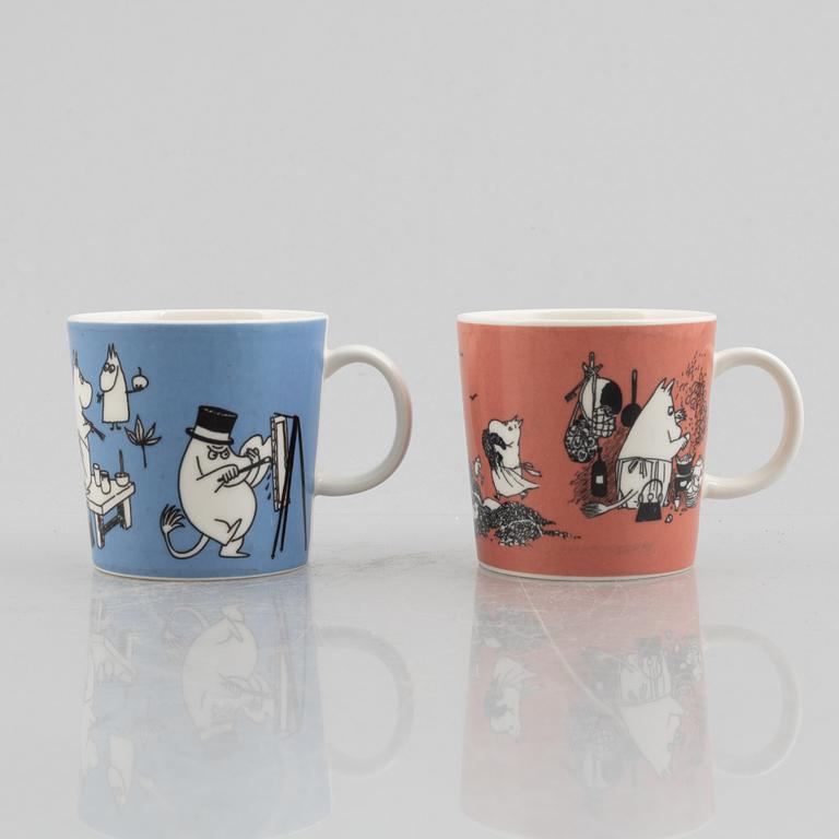 Two Moomin mugs, Moomin Characters, Arabia, Finland, 1990-99.