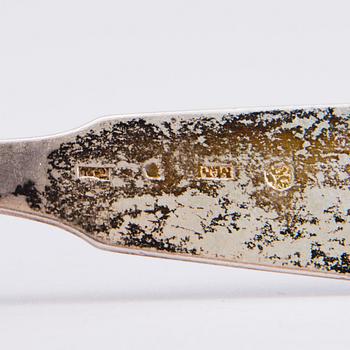 Eight Swedish/Finnish silver tablespoons, 18th/19th Century.