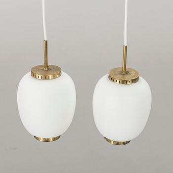 A pair of China pendant ceilinglamps, Bent Karlby for Lyfa, Denmark.