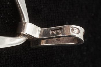 HALSLÄNK, 2 delar, sterlingsilver, Sven Erik Högberg, Göteborg, 1957. Vikt ca 120 g.