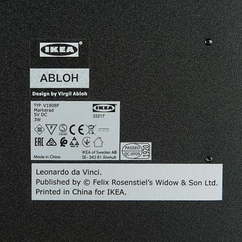 Virgil Abloh, light box,Mona Lisa backlit,  Markerad IKEA 2018.