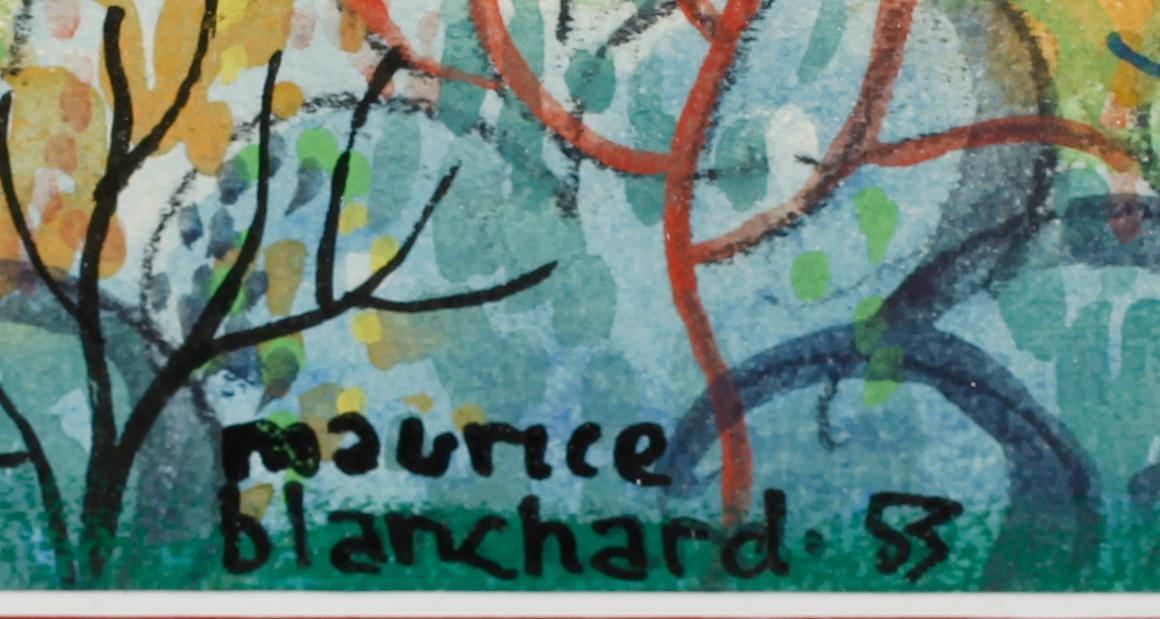 MAURICE BLANCHARD, gouache, signerad och daterad 53.