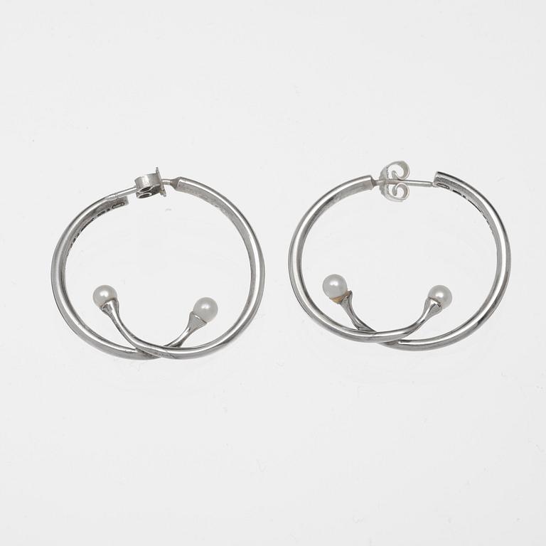 VIVIANNA TORUN BÜLOW HÜBE, armring och örhängen, ett par, Georg Jensen, Köpenhamn efter 1945, sterling.