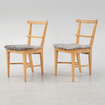 Erik Richter, matbord samt stolar, 6 st, Norrgavel.