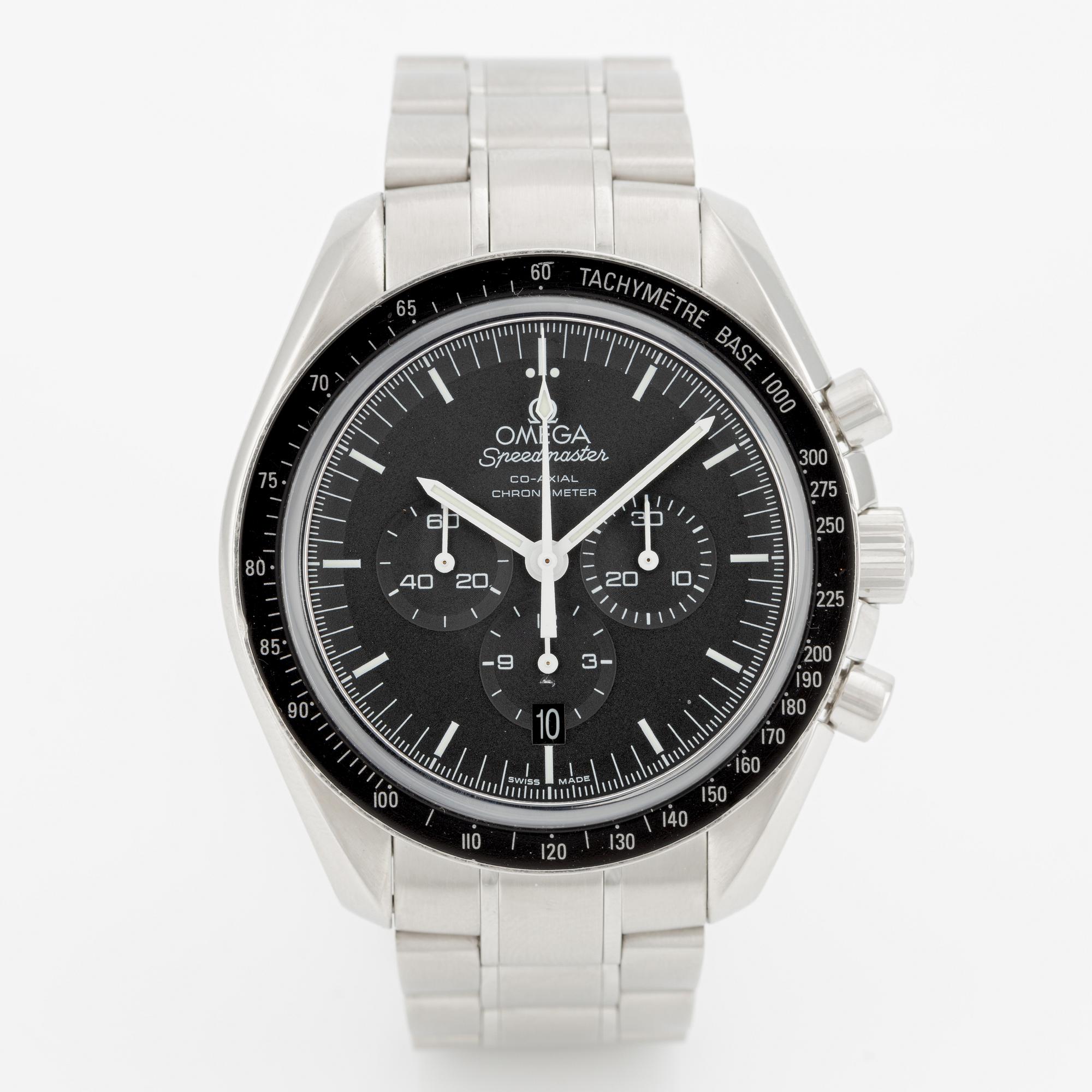 Omega, Speedmaster, Co-Axial, Chronometer, "Tachymètre Base 1000", chronograph, wristwatch, 44,25 mm,