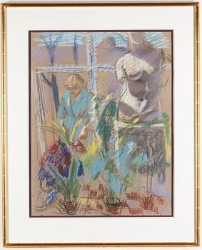 Isaac Grünewald, Elsa among flowers.