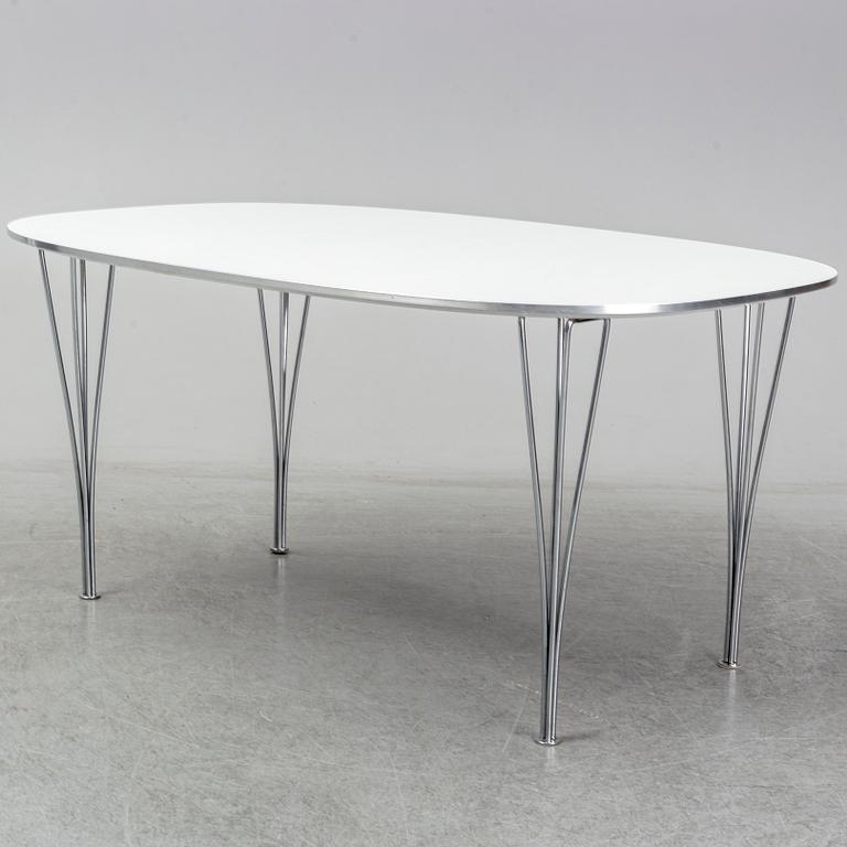 BRUNO MATHSSON & PIET HEIN, matbord, "Superellips", Fritz Hansen, Danmark.