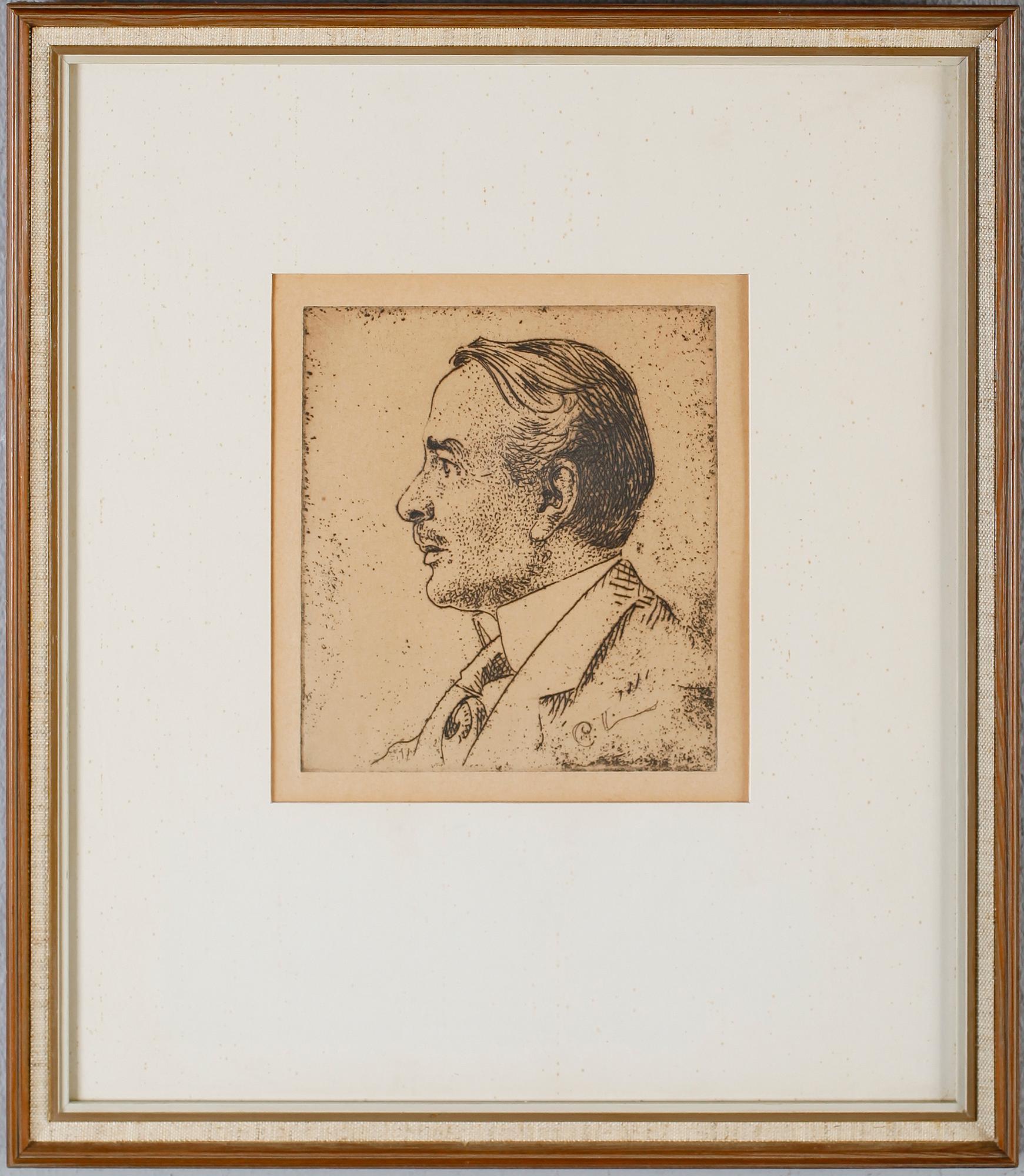 CARL LARSSON, etsning, monogramsignerad i plåten.