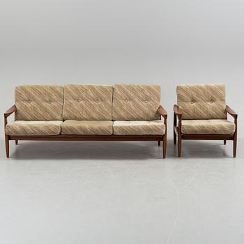 A 'Kolding' easy chair and a sofa by Erik Wörtz, IKEA.