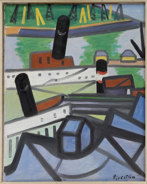 Tor Bjurström, Steamships in port.