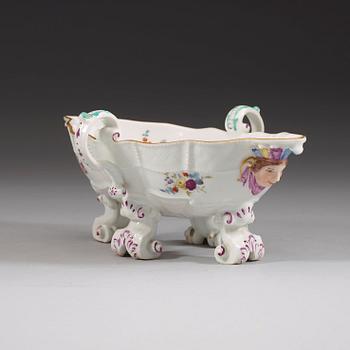 A large Meissen sauce boat, 18th Century.