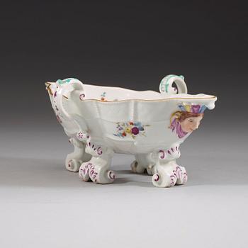 SÅSSKÅL, porslin. Meissen, 1700-tal.