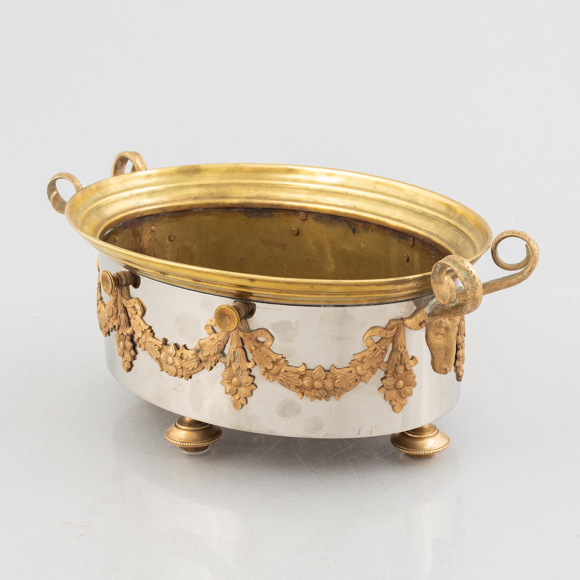 A jardinière, Skultuna Messingsbruk, Sweden, circa 1900.