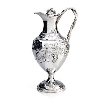 A George III sterling silver ewer, mark of John Scofield, London 1787.