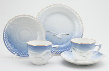 KAFFESERVIS, 16 del, porslin, Måsen, Bing & Gröndahl.
