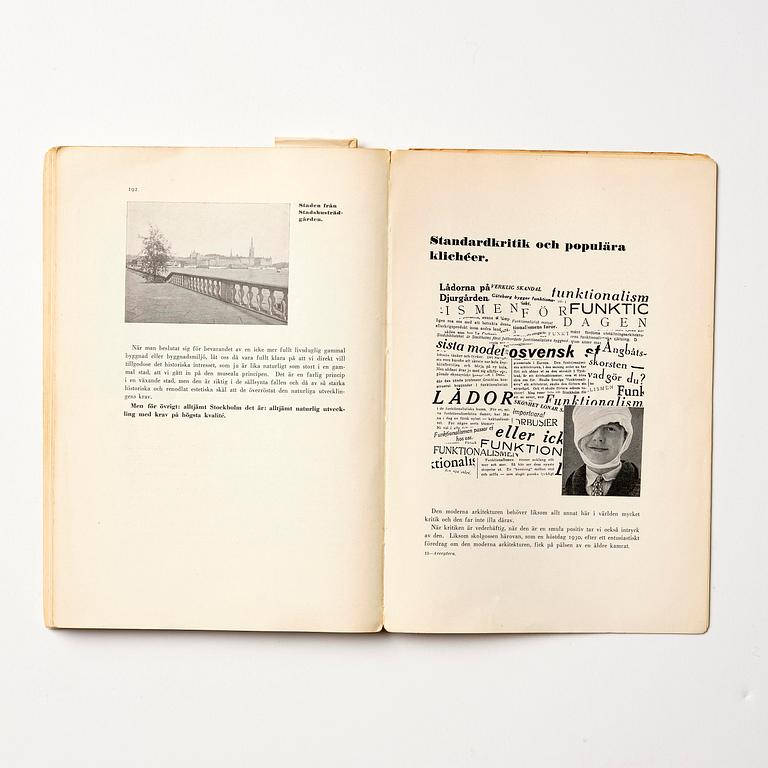 Book, "Acceptera", 1931, provenance Hans Asplund.